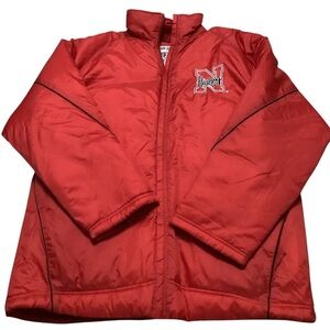 Vintage Nebraska huskers red puffer jacket